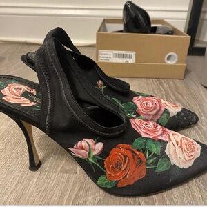Dolce & Gabbana Women's Black Floral Heels